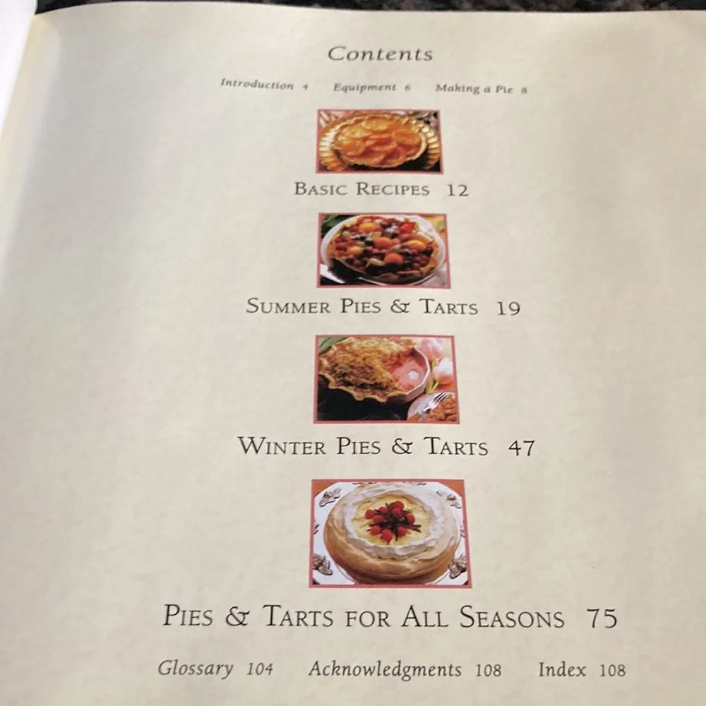 WILLIAMS-SONOMA KITCHEN LIBRARY PIES & TARTES HARDCOVER BOOK